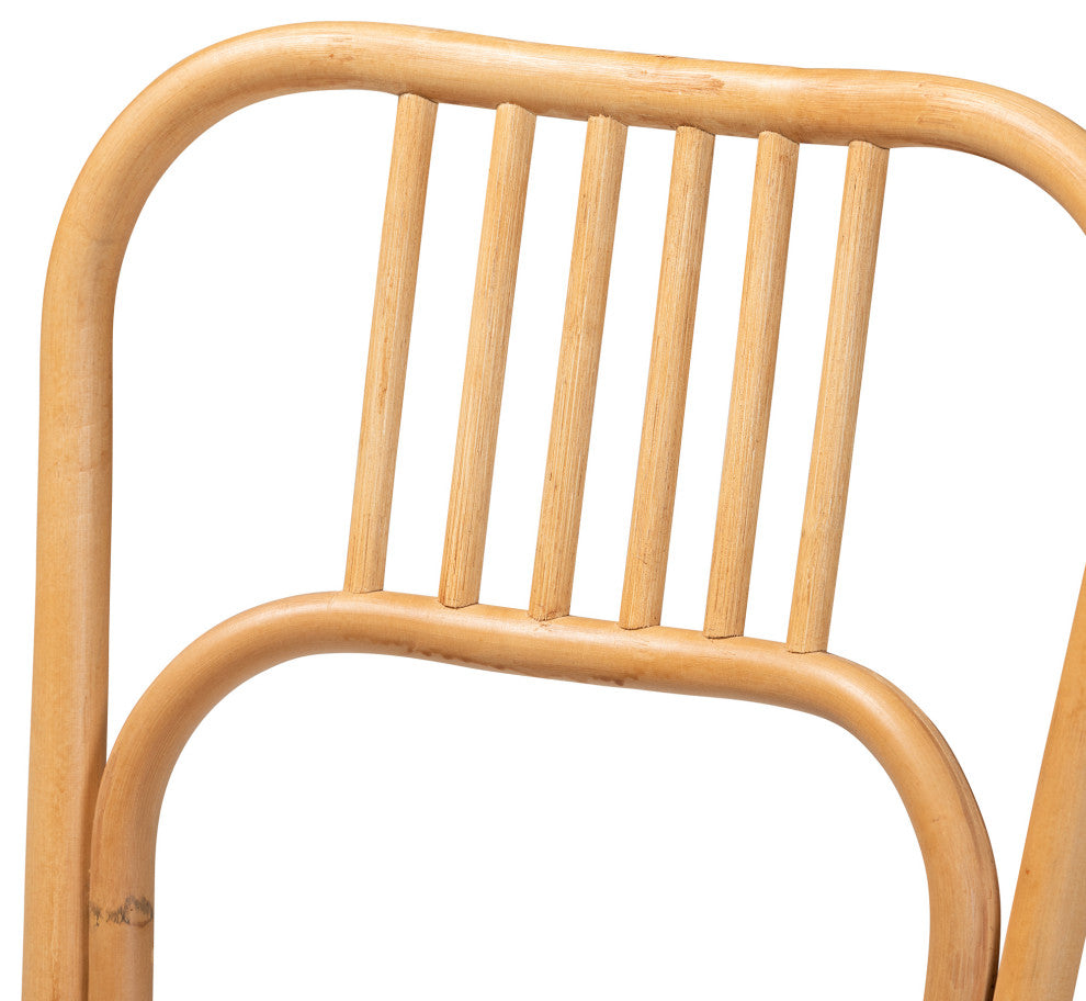 Githa Natural Rattan 2-Piece Dining Chair Set