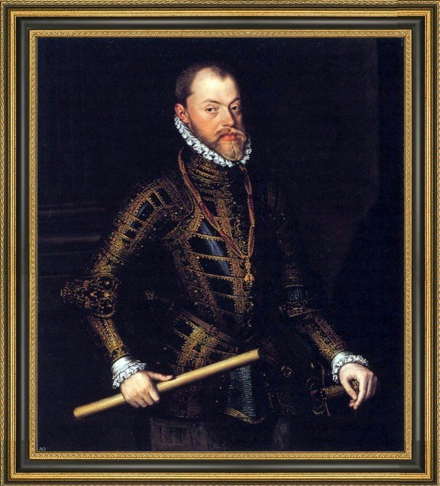 Alonso Sanchez Coello Philip II Framed Premium Canvas Print, 20"x25"