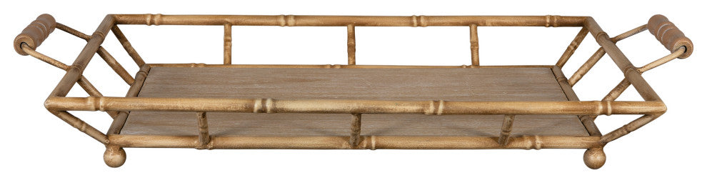 Tropical Wooden Bamboo Tray