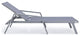 Marlin Patio Chaise Lounge Chair With Armrests in Grey Aluminum Frame, Set of 2