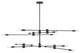Lyrique 12-Light Chandelier, Matte Black