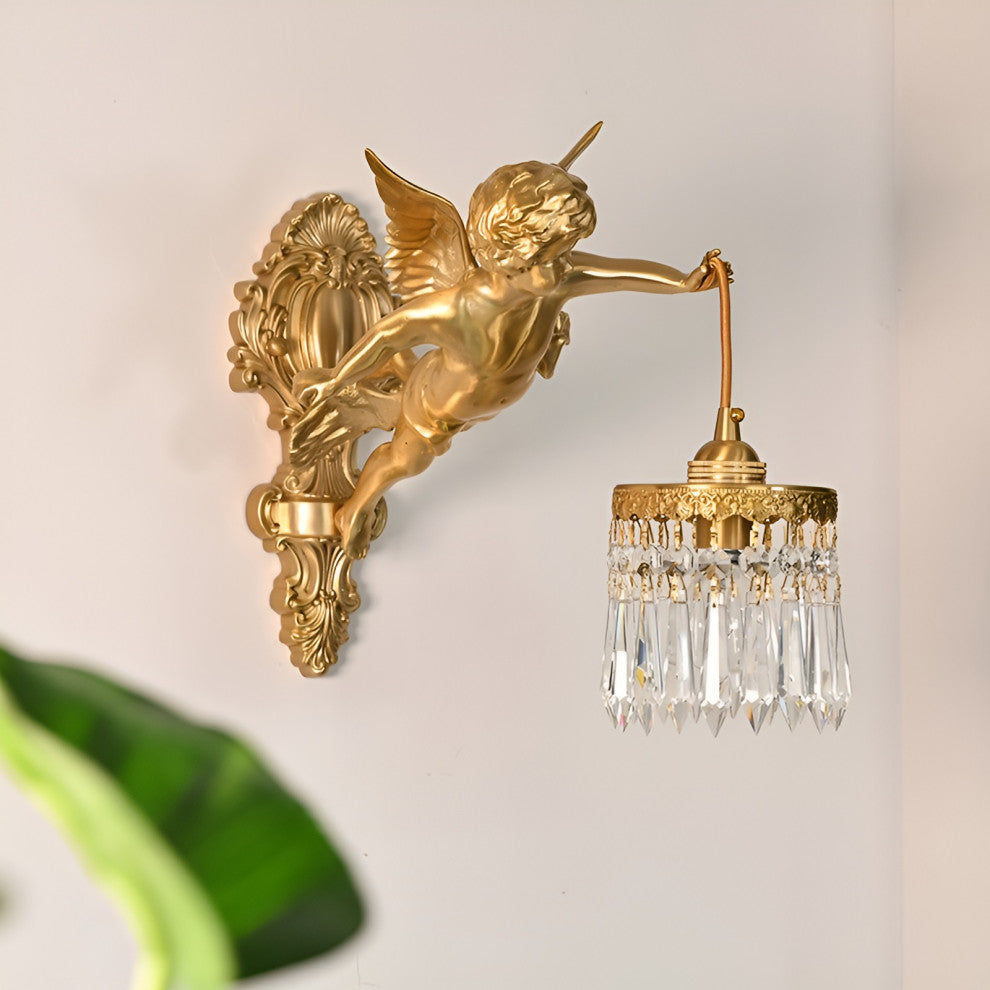 Luxury Wall Lamp in Medieval Style for Living Room, Bedroom, A, Cool Light