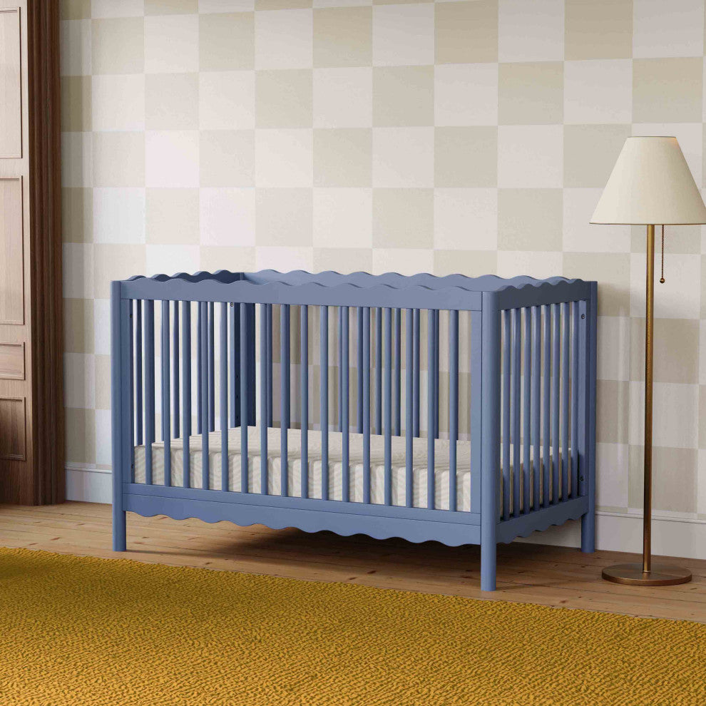 Swell 4-in-1 Convertible Crib With Toddler Bed Conversion Kit, Cove Blue
