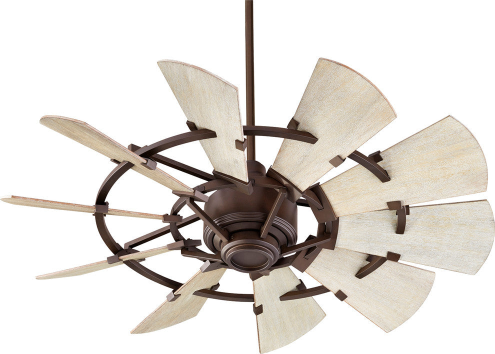 Windmill Transitional Ceiling Fan, Oiled Bronze