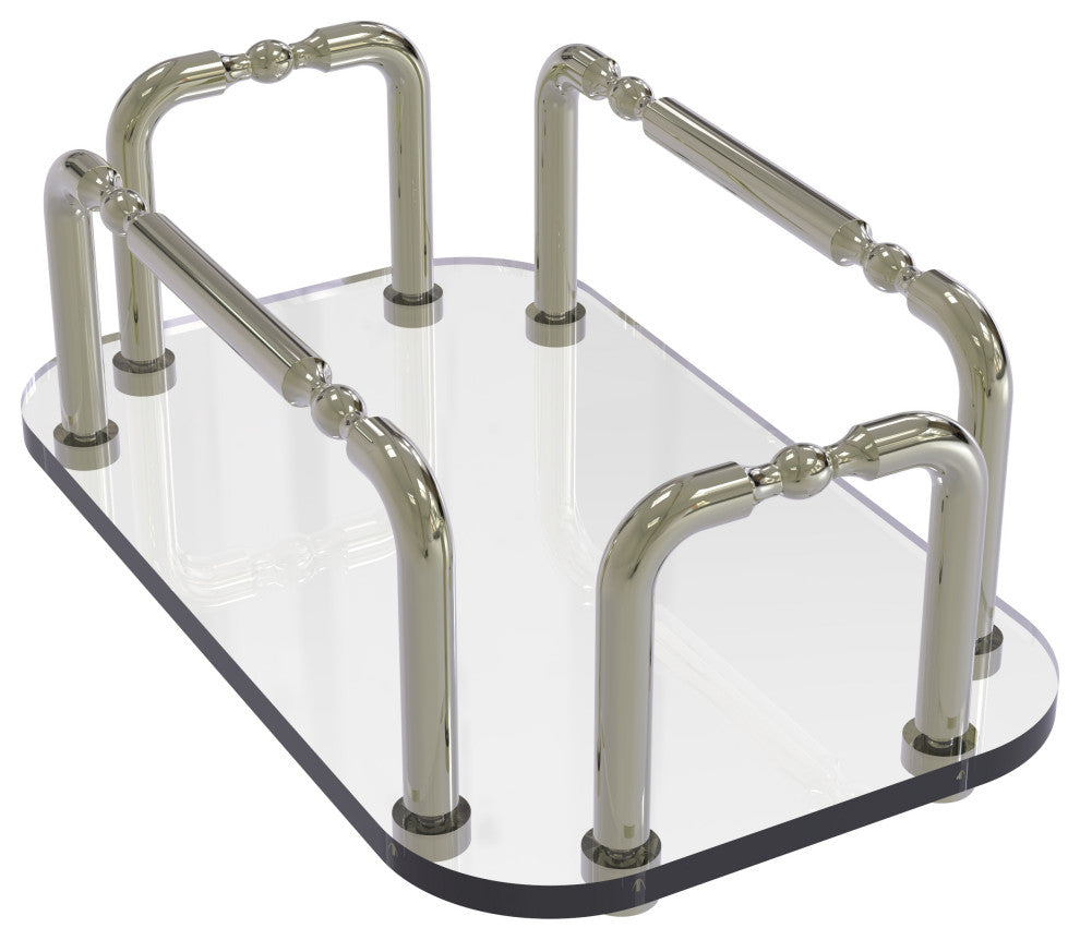 Vanity Top Guest Towel Holder, Polished Nickel