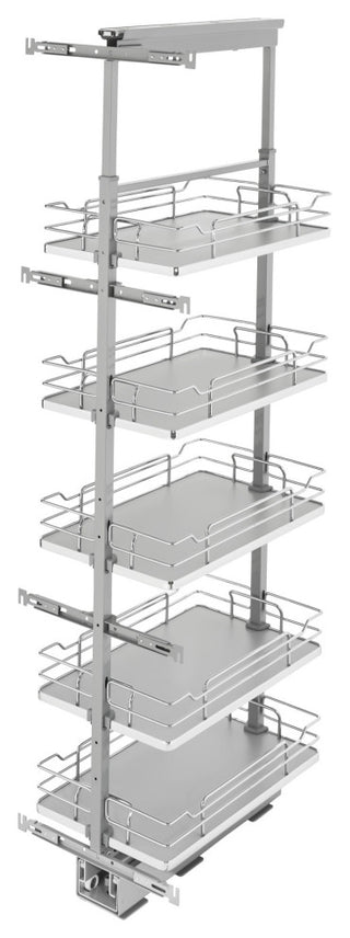 Adjustable Solid Surface Pantry System for Tall Pantry Cabinets, Gray, 13.25"