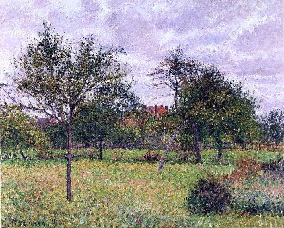 Camille Pissarro Afternoon in Eragny, Grey Weather Wall Decal Print