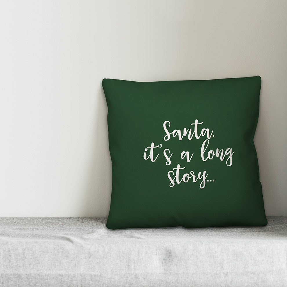 Love, Dark Green 18x18 Throw Pillow Cover