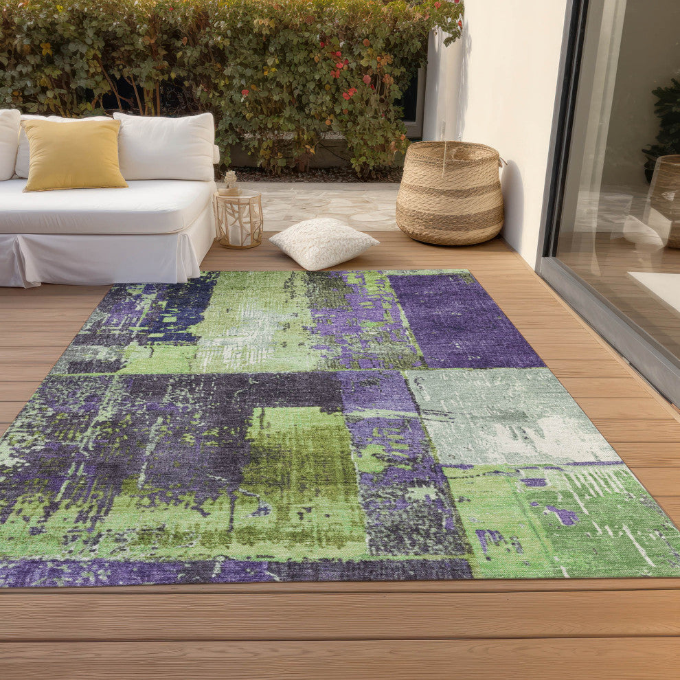 Machine Washable Indoor/Outdoor Chantille ACN1866 Aloe 3' x 5' Rug
