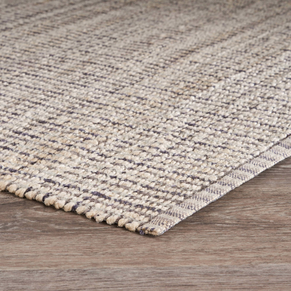 8" x 10" Brown and Beige Toned Jute Area Rug