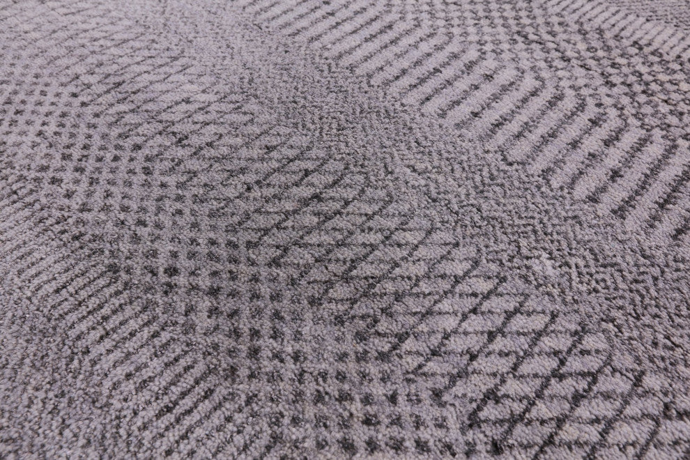 6' 1" X 9' 5" Savannah Grass Handmade Wool and Silk Rug Q11392