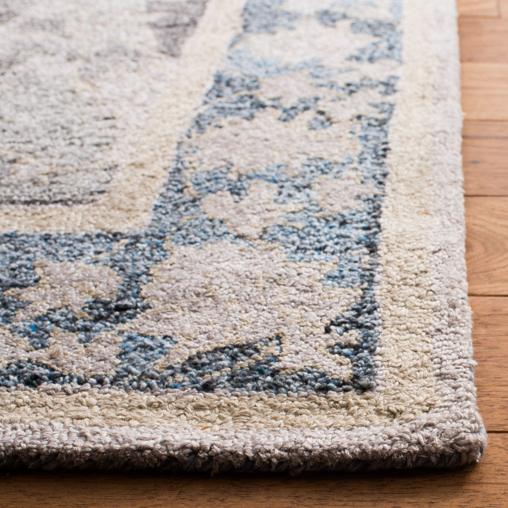 Safavieh Couture Abstract Collection, ABT625 Rug, Beige/Blue, 8'x10'