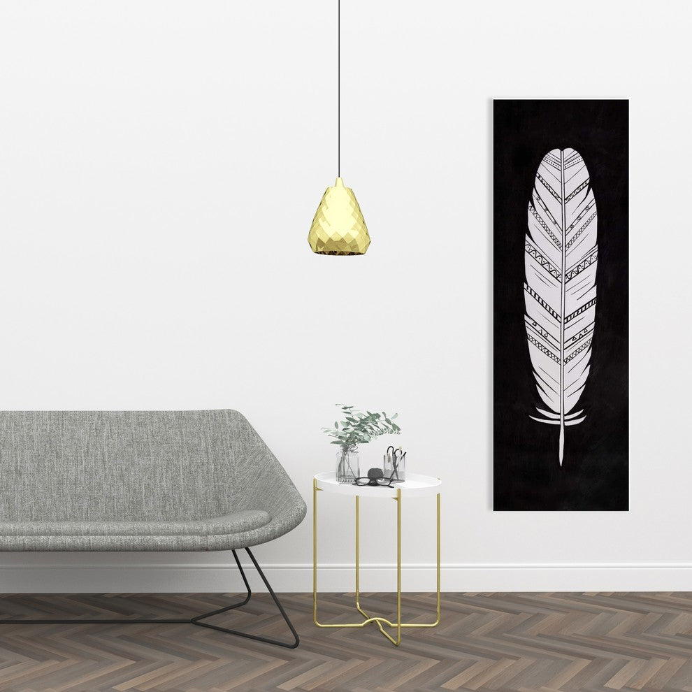 White Feather Print on Wrapped Canvas