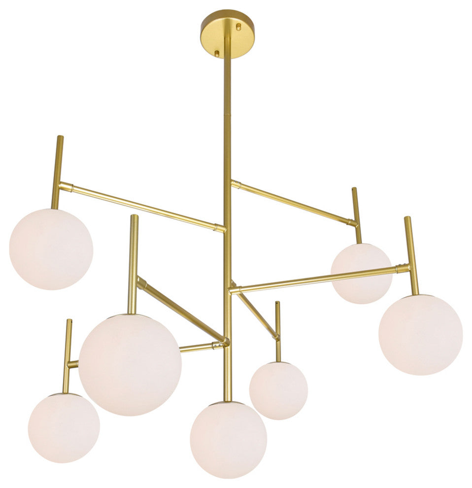 Tourch 7 Light Chandelier With Medallion Gold Finish