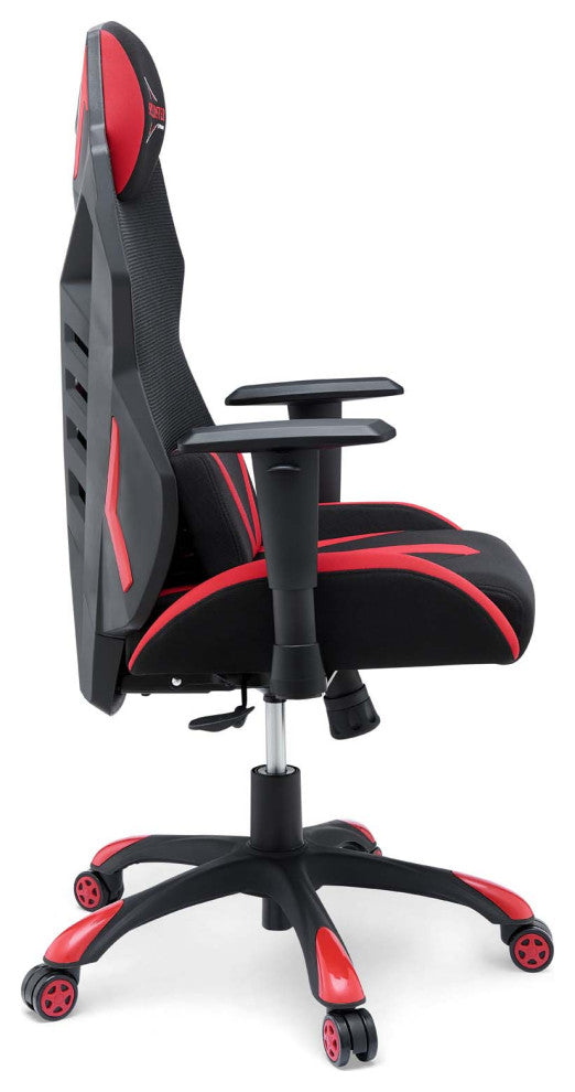 Computer Gaming High Back Chair, Black Red, Modern, Home Business Office