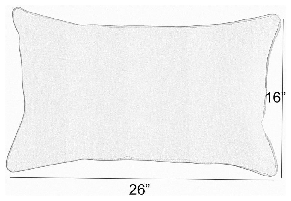Sunbrella Tartan Gray Plaid Outdoor XL Lumbar Pillow, 16x26