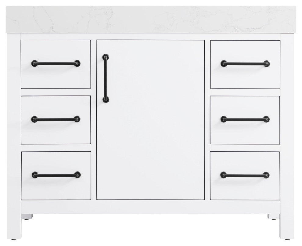 Home Living 42" Single Bathroom Vanity, White