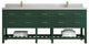 Parker 84 Double Sink Bath Vanity in Lafayette Green  2" Carrara Quartz