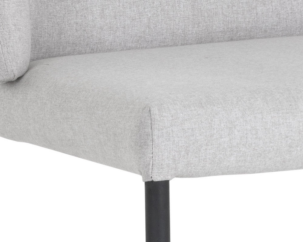 Pearce Dining Chair, Light Gray / Bravo Cognac, Set of 2