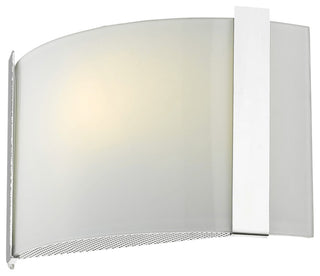 Polished Chrome Wall Sconce with Frosted Glass Shade