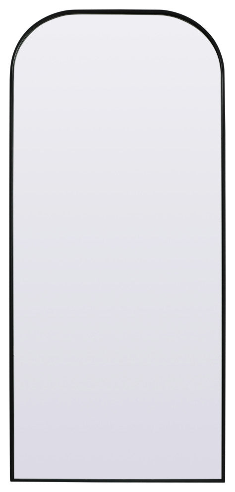Metal Frame Arch Full Length Mirror 32X76 Inch, Black