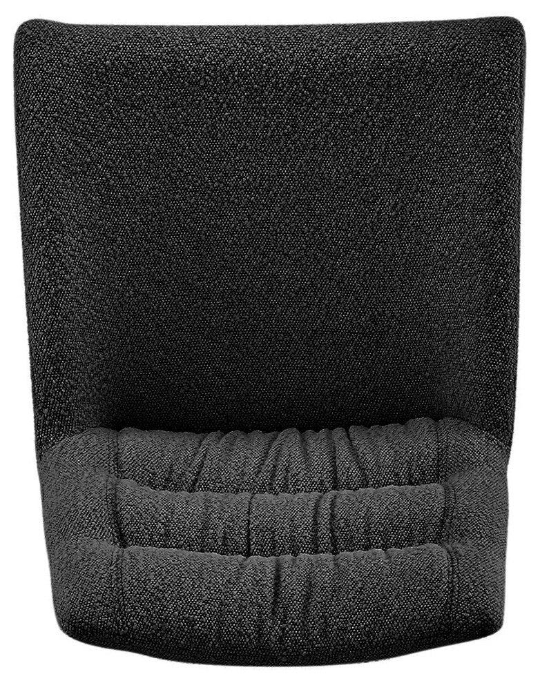Kelsey Fabric Dining Side Chair, Boucle Black, Set of 2