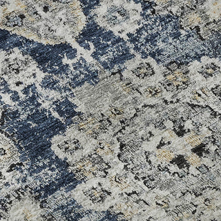 Premium Machine Washable Mayfield AMF634 Navy 10' x 14' Rug