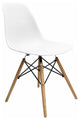 Nicer Furniture Set of Two (2) White - Side Chair Wood Legs