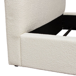 Cloud 43" Low Profile Eastern King Bed in Ivory Boucle Fabric by Diamond Sofa