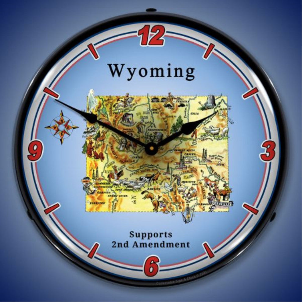 N20031073 Wyoming Supports the 2nd Amendment Clock