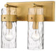 Zlite 3035-2V-RB 2-Light Vanity, Clear