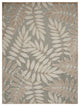 10' X 13' Natural Floral Non Skid Indoor Outdoor Area Rug