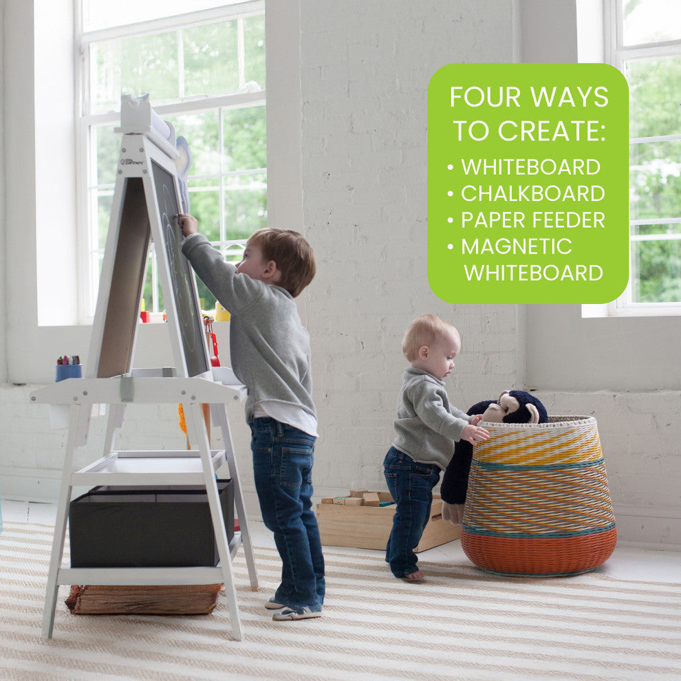 Little Partners Deluxe Learn and Play Art Center, Soft White