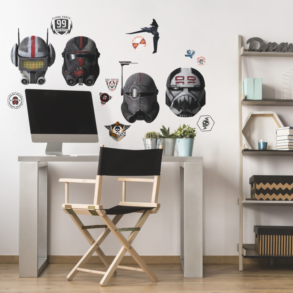 Bad Batch Helmets Peel and Stick Giant Wall Decal
