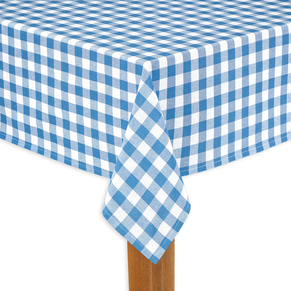 Buffalo Navy Checkered 100% Cotton Table Cloth, 60"x120"