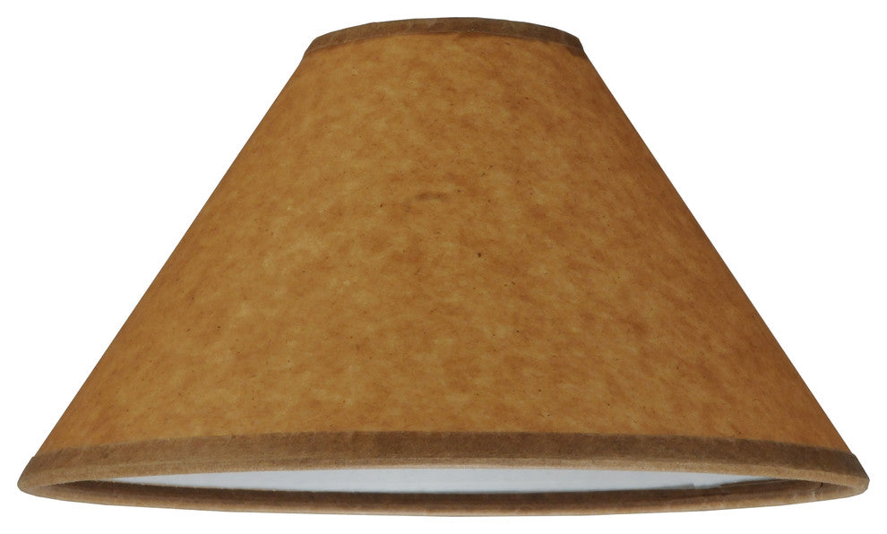 Meyda Lighting 8"W X 4.25"H Taos Brown Parchment Shade
