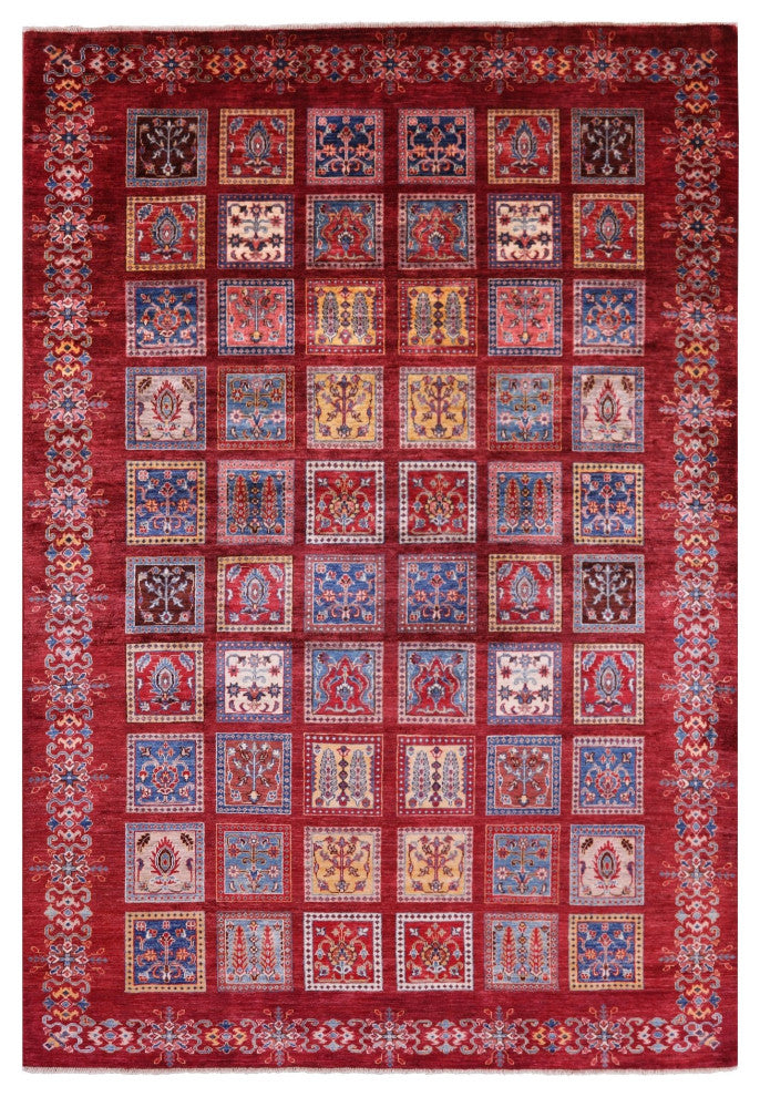6' 6" X 9' 7" Persian Gabbeh Tribal Handmade Rug Q7417