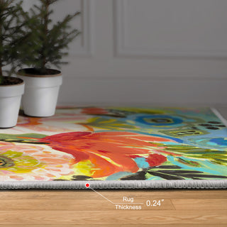 Secret Garden Floral III Art Area Rug, Power-Loomed, 7.5'x10.3'