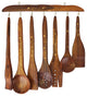 Natural Geo Handcarved Decorative Wooden Kitchen Spoon Set