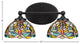 Capri 2-Light Bath Bar, Matte Black/Kaleidoscope Art