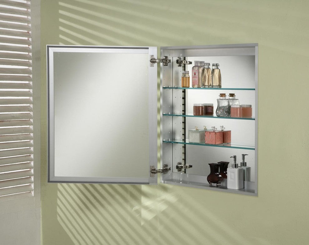 Broadway Framless Bevel Medicine Cabinets, 15"x25"
