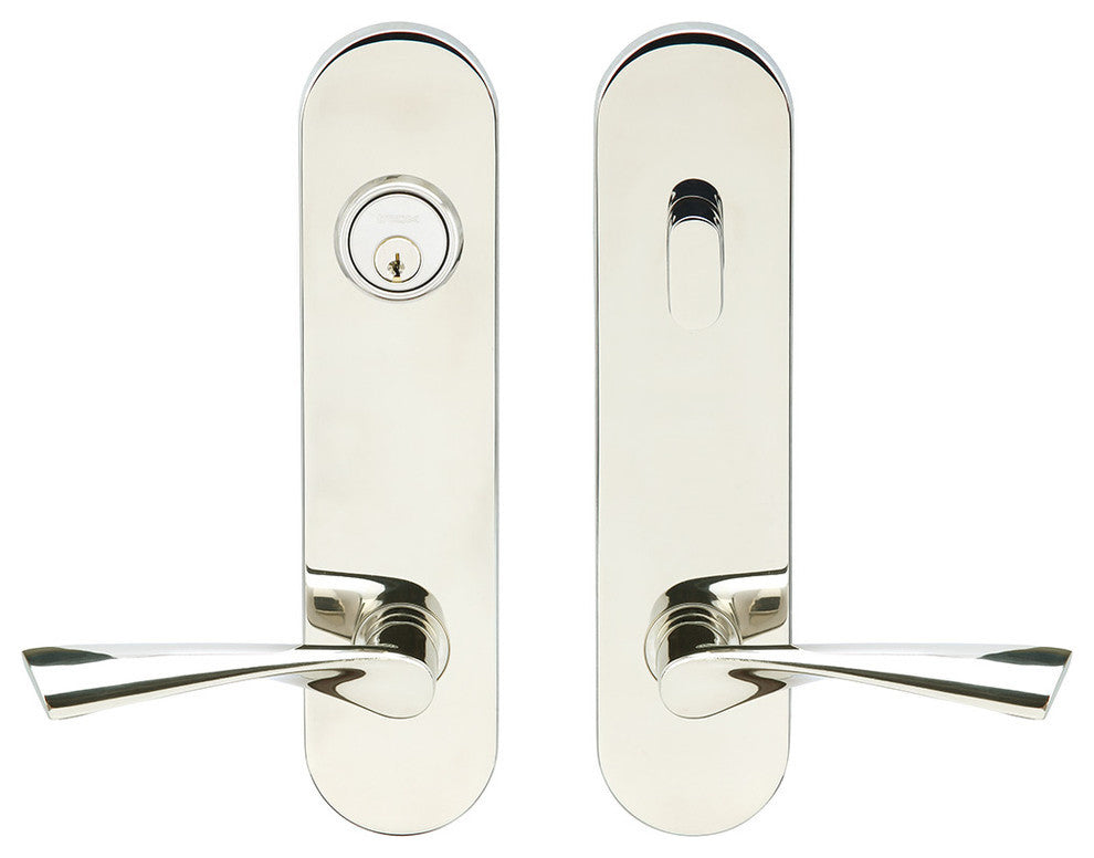 Breeze Lever, Tubular Entry, Single Cylinder, LH, Polished Stainless Steel