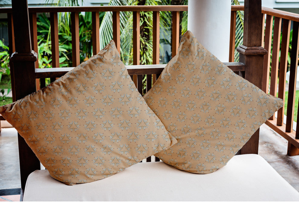 Chickens-go-round Easter Indoor/Outdoor Throw Pillow, Basswood Brown, 20x20"