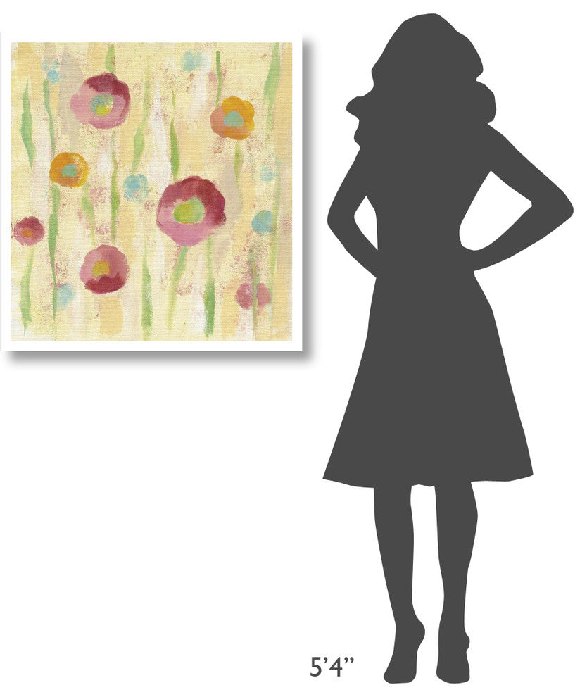 "Breezy Floral Element 1" Digital Paper Print by Silvia Vassileva, 30"x32"