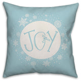 Baby Blue Joy 16"x16" Throw Pillow Cover