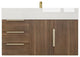 Madison 36" Wall Mounted Vanity With Reinforced Acrylic Sink, Rosewood