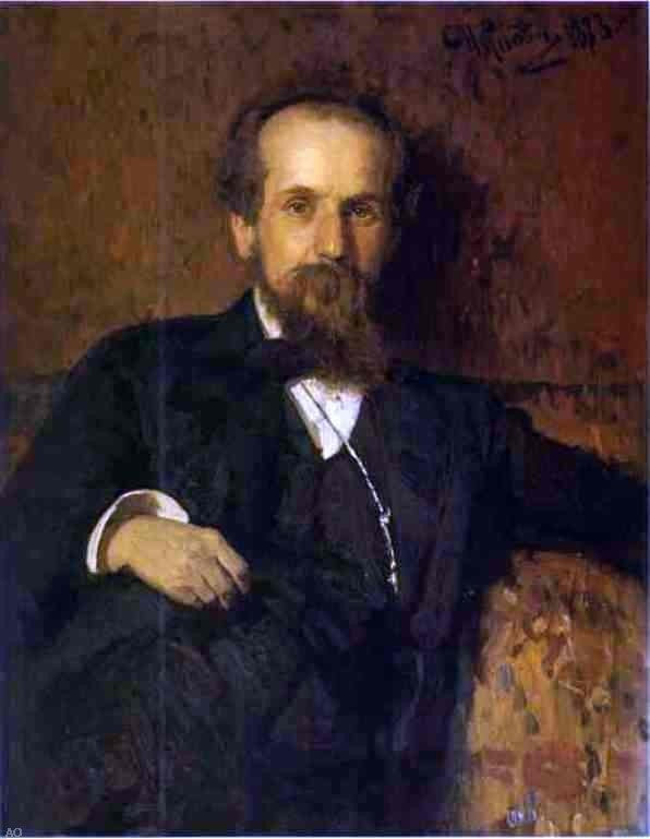 Ilia Efimovich Repin Portrait of the Artist Pavel Tchistyakov Wrapped Canvas