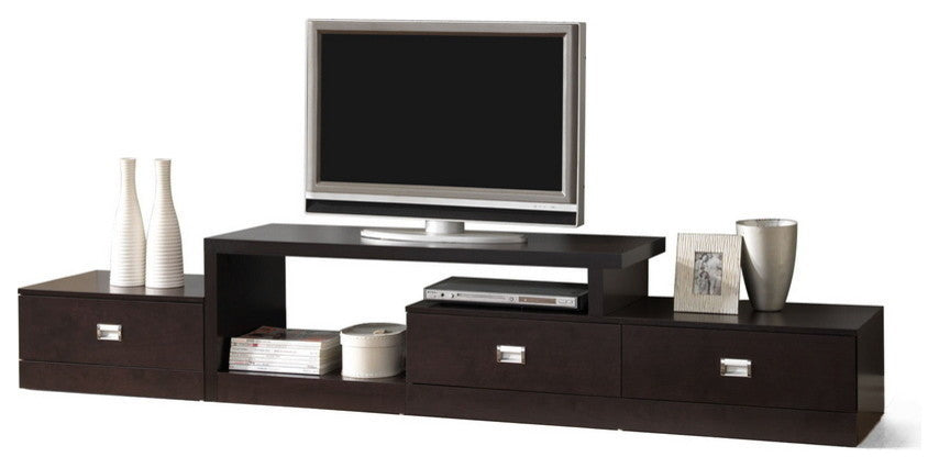 Marconi Brown Asymmetrical Modern TV Stand