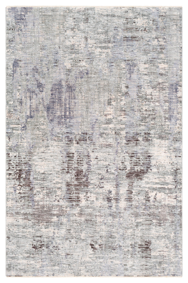 Surya Presidential PDT-2322 3'3"x8' Rug, Gray/Blue/Pale Blue/Blue/Green/Ivory
