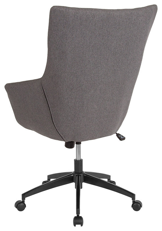 Barcelona Home And Office Upholstered High Back Chair In Dark Gray Fabric